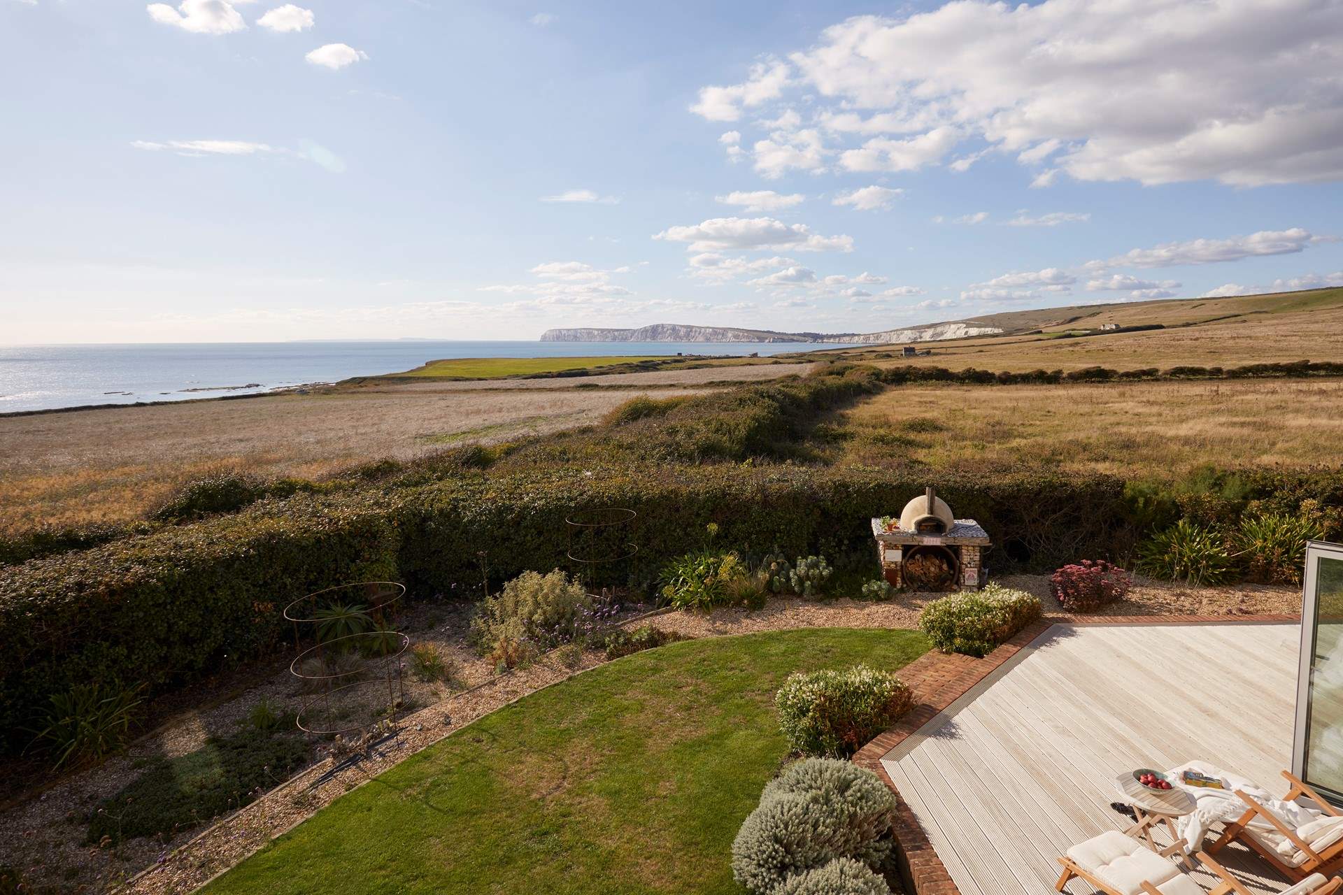 Take in the views of the famous Military Road and the white cliffs of Freshwater Bay.