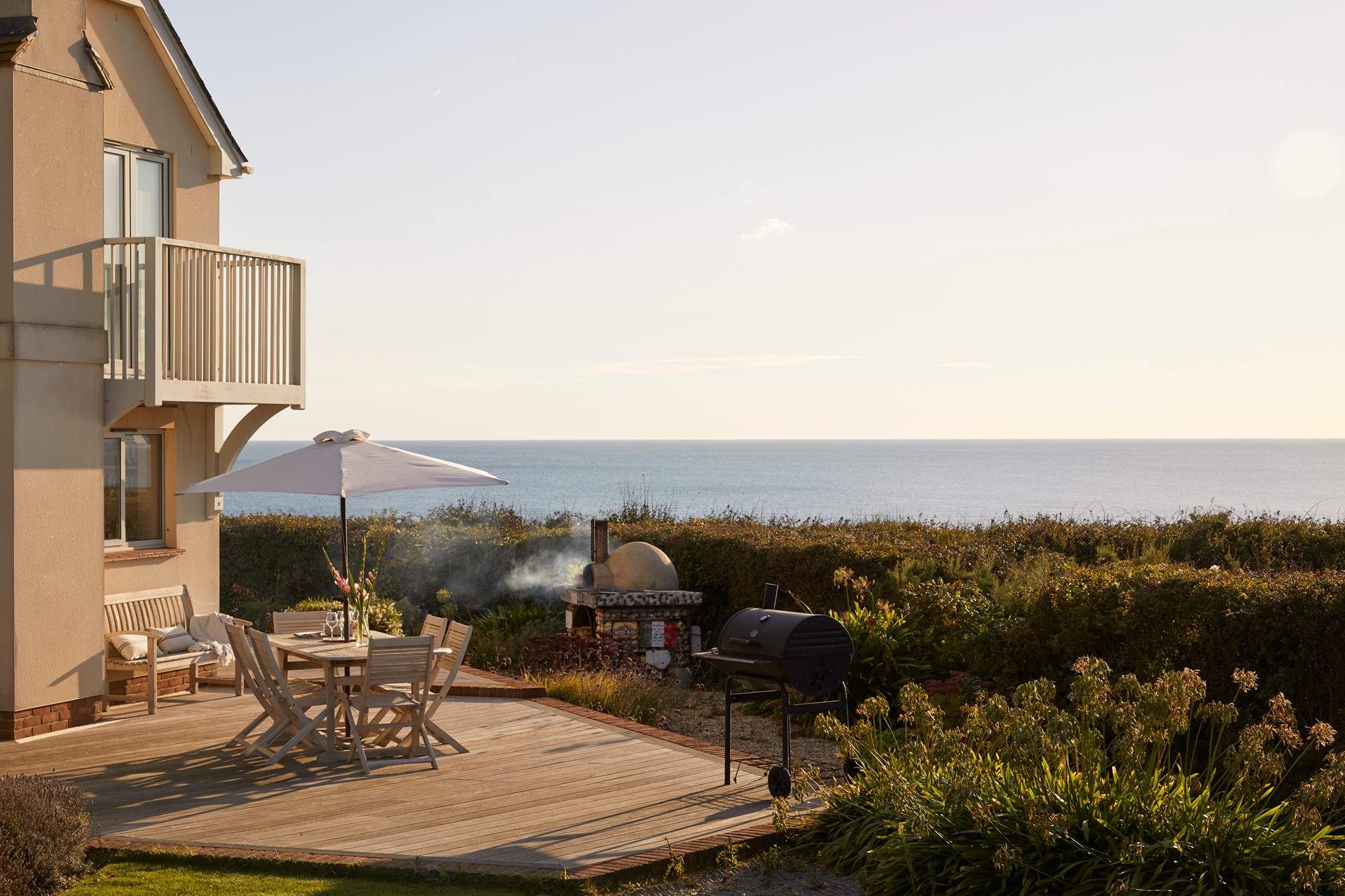 Sublime views from the garden and deck.