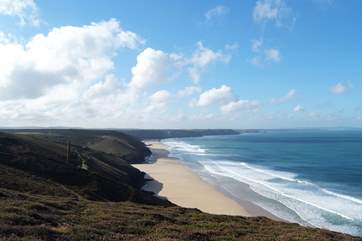 Fabulous clifftop scenery on the nearby north coast, just a ten minute drive away.