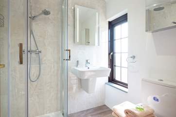The first floor en suite shower-room.