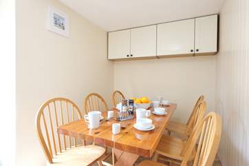 The dining-area off the spacious kitchen.