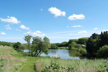 A view of the lake from the parking-area.