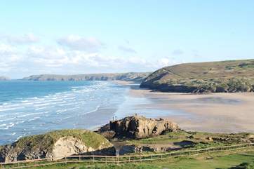 Stunning Perranporth beach is less than five miles away.
