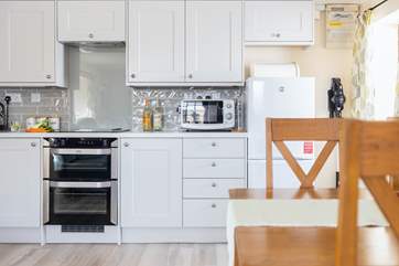 The open plan living space is both spacious and sociable.