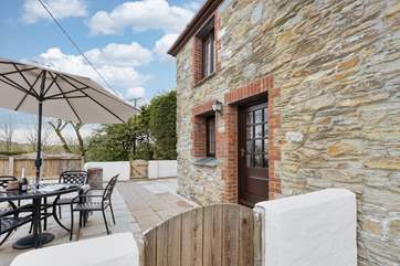 Enjoy listening to birdsong on the patio with your morning coffee.