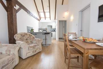 A light and airy open plan living-area.