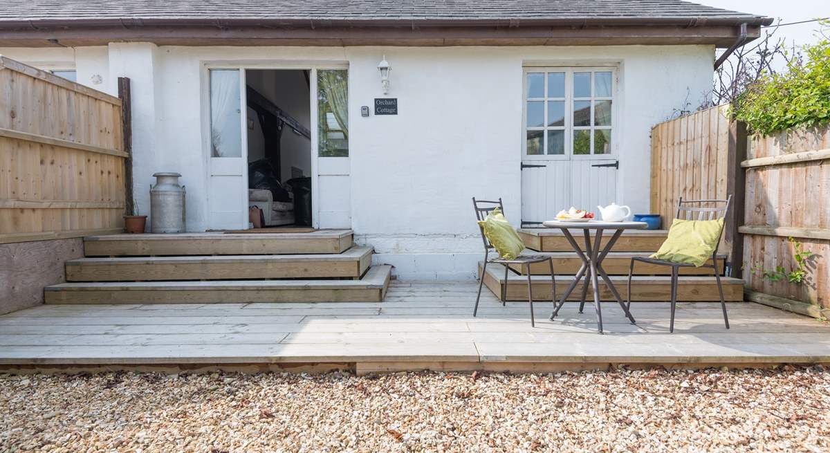 The doors from the living-area open straight onto the decking.