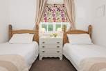 The twin bedroom is ideal for children.