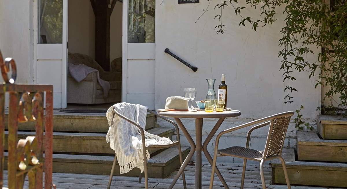 The private deck to the front of the cottage is also a sun trap.