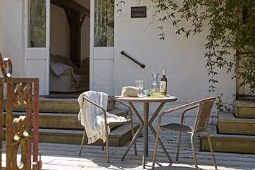 The private deck to the front of the cottage is also a sun trap.