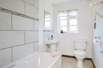 The modern bathroom.