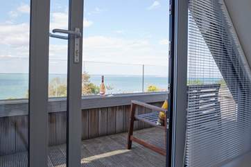 The balcony leading off from the main bedroom...