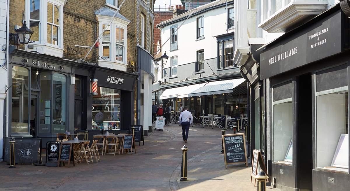 Cowes High Street has a range of shops and places to eat to explore.  