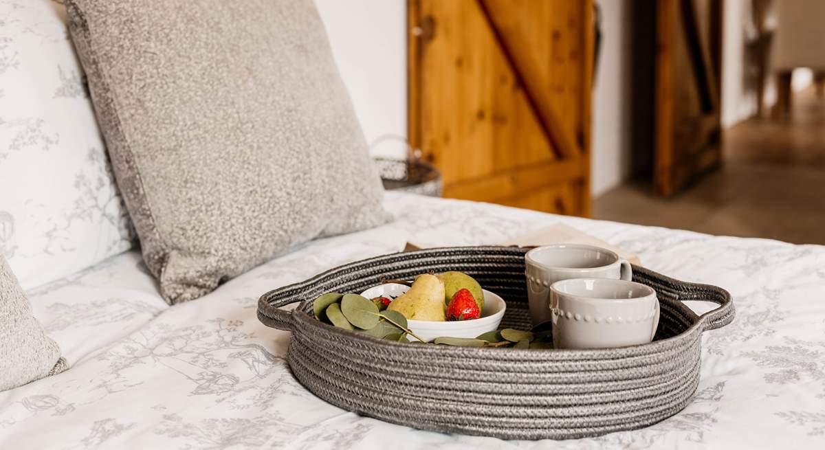 Breakfast in bed? Why not, you are on holiday!