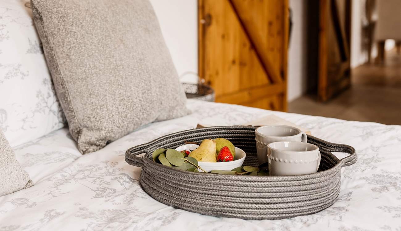 Breakfast in bed? Why not, you are on holiday!