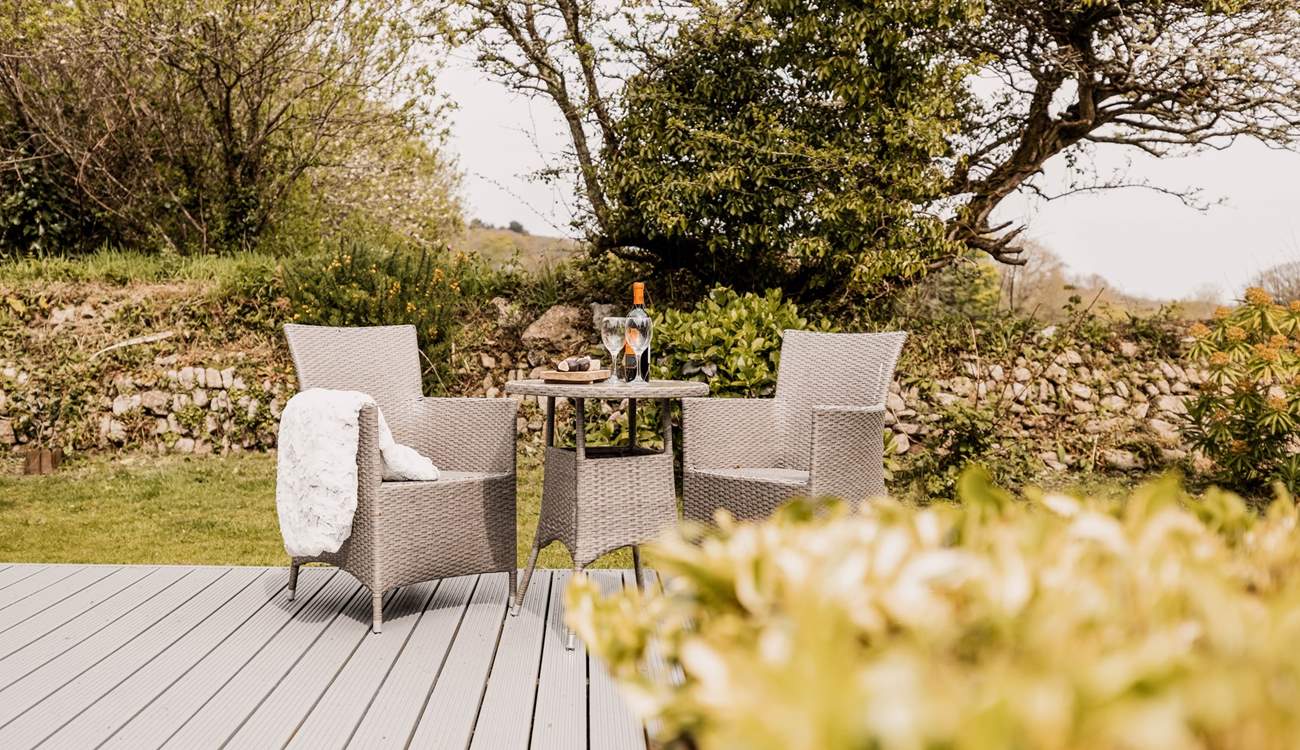 Surround yourself in nature on the pretty patio.