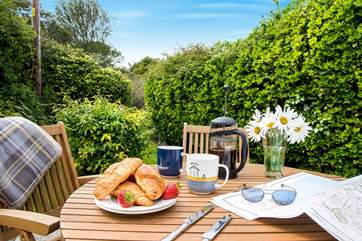 Enjoy morning coffee and plan your day ahead.