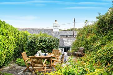 You'll while away many an hour in the sunny garden.