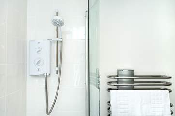 The cottage bathroom has a fitted shower over the bath and there is also a separate toilet next door, so no need to rush if you are enjoying a soak!