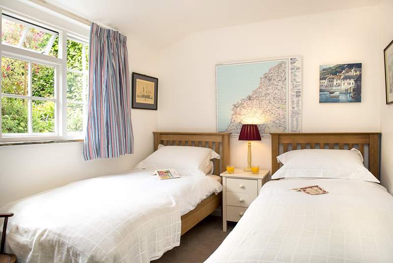 The twin bedroom is situated on the ground floor.