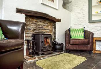 The toasty wood-burner makes this a delightful retreat whatever the weather.