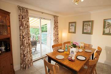 Open up the patio doors and go straight onto the stunning decked area.