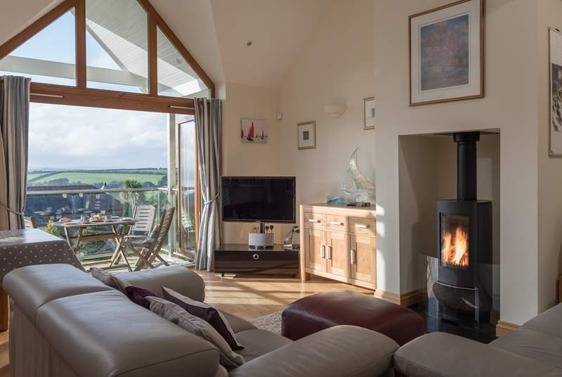 The wood-burner makes Chyandour as great a holiday destination in winter as it is in summer, storm watching from the coziness of the living room!