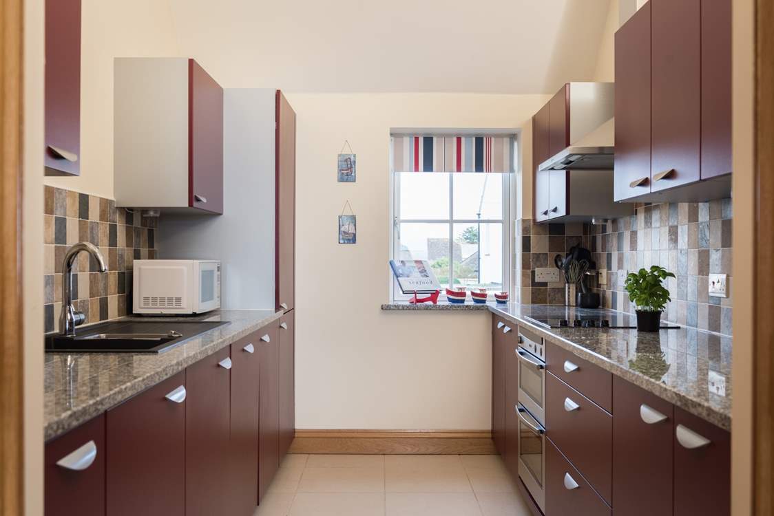 The fully equipped kitchen.