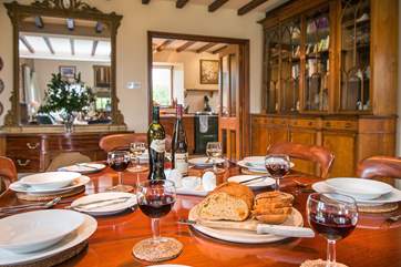 The dining-area - perfect for special holiday meals and celebrations.