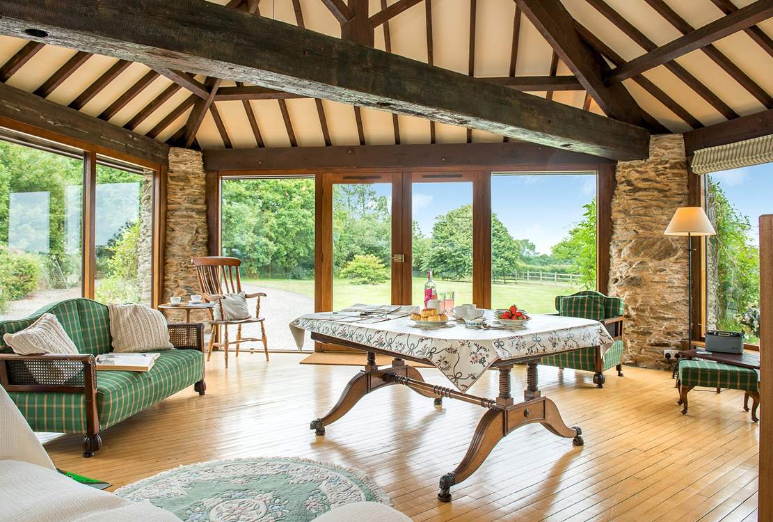 The 'round room' really makes the most of the views and gives easy access to the garden.