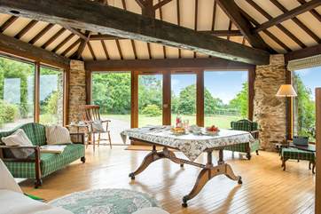 The 'round room' really makes the most of the views and gives easy access to the garden.