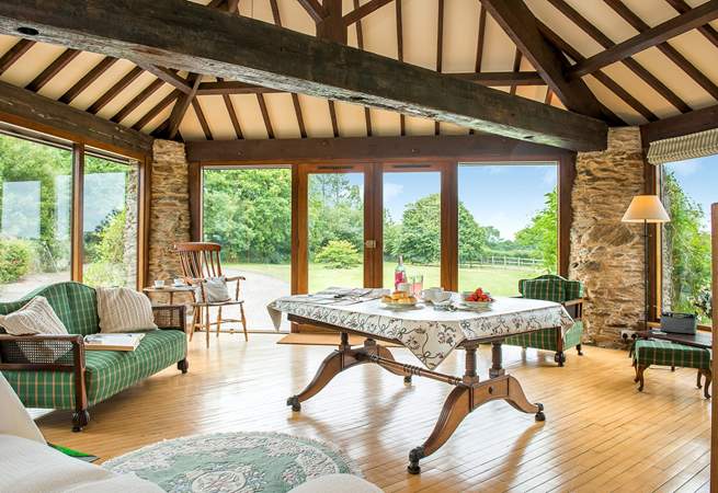 The 'round room' really makes the most of the views and gives easy access to the garden.