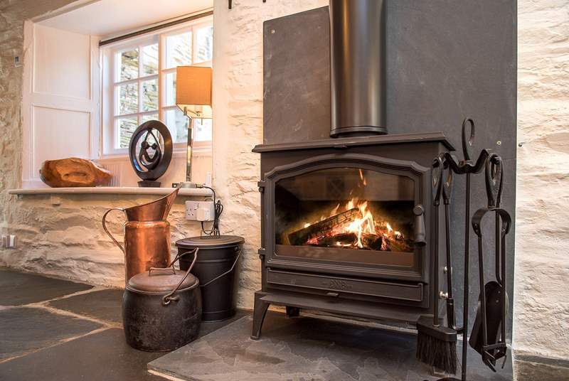 The toasty wood-burner, a welcome sight on those winter escapes.