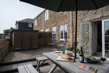 The Guardhouse has a spacious terrace for relaxing.