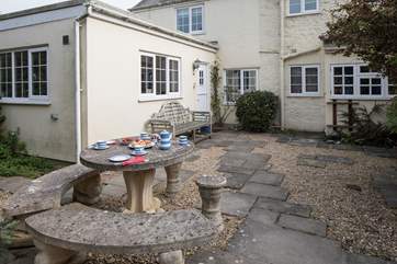 The Guardhouse is accessed via the kitchen door to the left of the photo, the other entrance has a useful porch for storage.