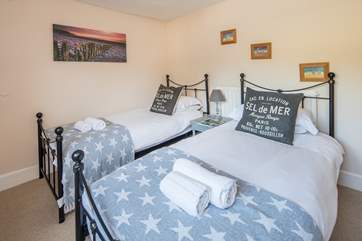 This room has a seaside theme.
