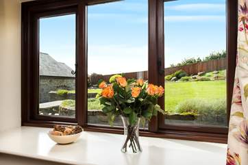 Lovely views over the garden from the sitting-room.