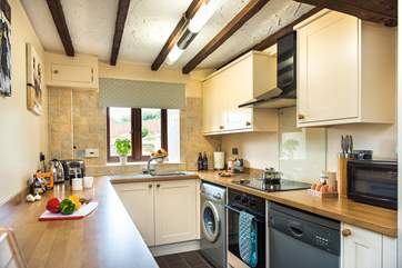 The kitchen is well-equipped and has all you need to cook up some holiday treats.
