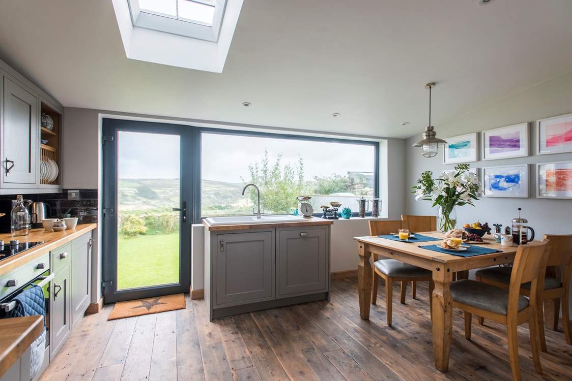 Stunning moorland views through this picture window.