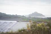 The view from the sitting-area at the end of the private garden to St Michael's Mount.
