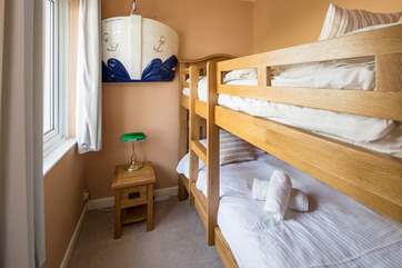 What a quirky room! There will be a fight for the top bunk, guaranteed. (Please note this room will not be available from 2nd October 2021).
