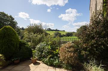 From the patio you have lovely rural views facing west, so gorgeous sunsets too.