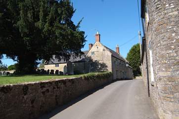 ... and the pub, The Three Horseshoes, is just up the lane.