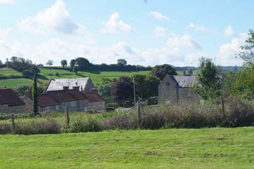 This is the beautiful setting for Greenhills. Batcombe is a tiny, historic hamlet surrounded by countryside and with an excellent pub just a stroll away. Greenhills is the last in the terrace.