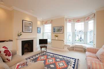 The sitting-area is light and airy, a lovely area for relaxing in the evenings with your feet up.