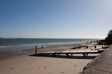 Take a short walk down the road to the sandy beaches of Seaview.