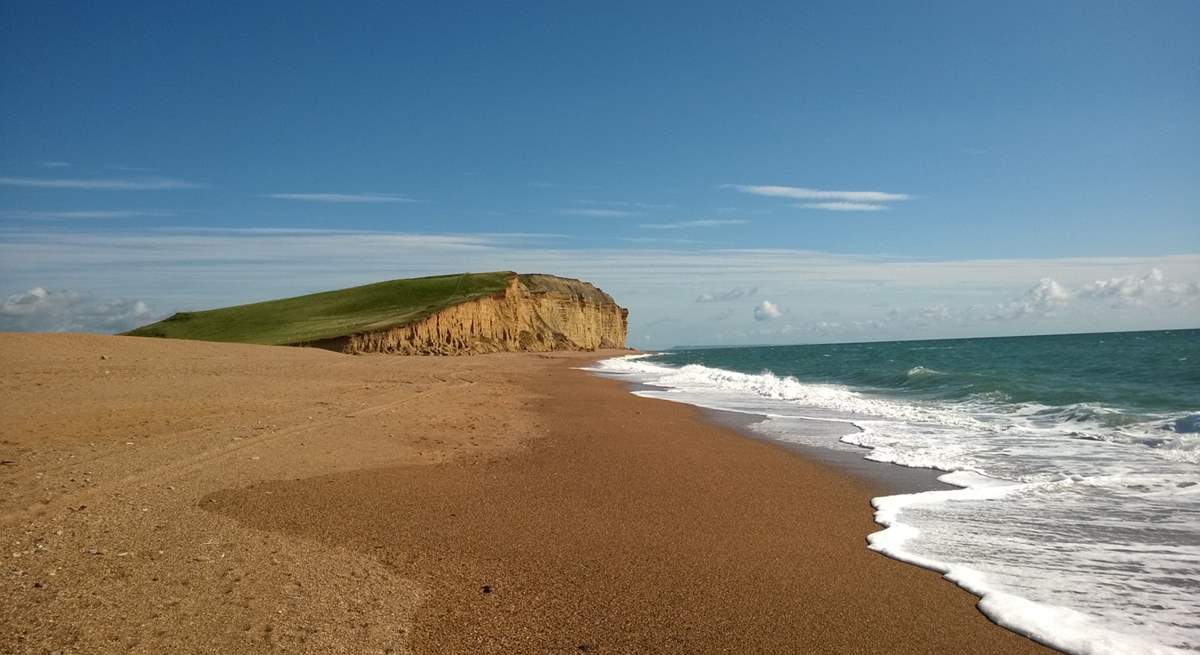 The Jurassic Coast is just waiting to be explored. This is the beach as it stretches away from Burton Bradstock.