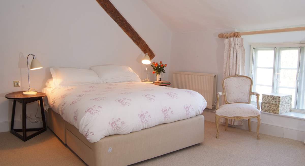 This is the master bedroom at the top of the stairs from the sitting-room.