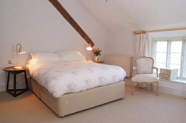 This is the master bedroom at the top of the stairs from the sitting-room.