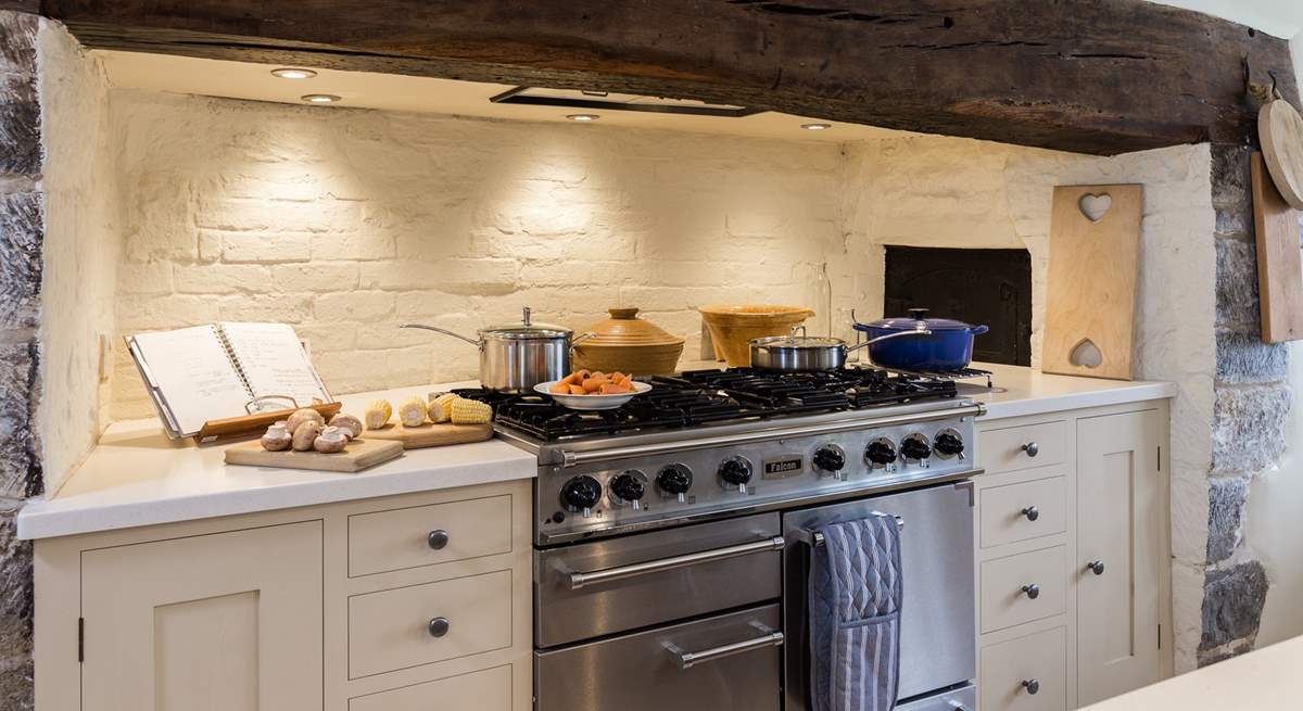 There is a superb range cooker in the original inglenook fireplace.